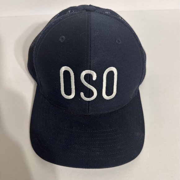 Richardson OSO Trucker Hat Snapback Mesh Cap Men's Adjustable Navy Blue - Picture 2 of 7